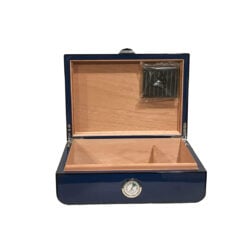 Luxury High Gloss Blue Desktop Humidor (Large)