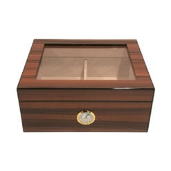 Luxury High Gloss Glass-Top Humidor (Large)