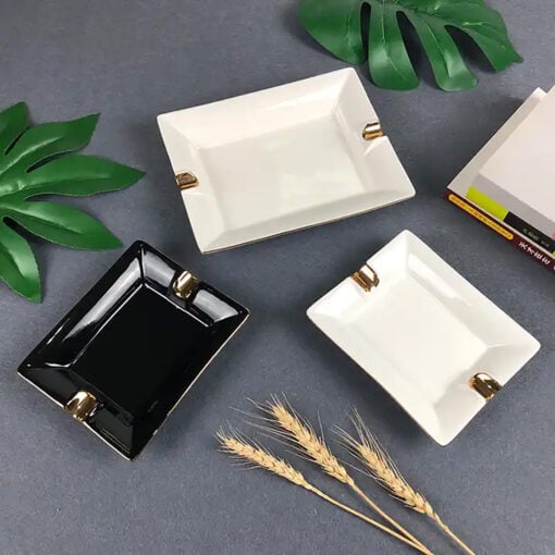 Rectangular Porcelain Cigar Ashtray